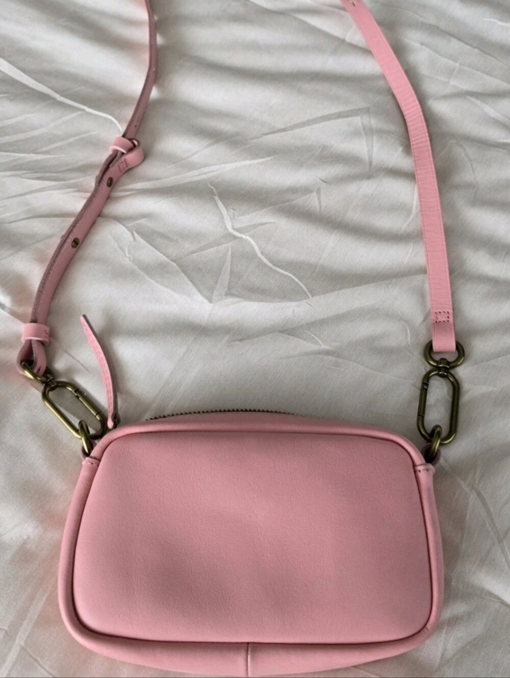 Madewell Leather Carabiner Crossbody Bag Dried Blossom (Pink) Princess - NWOT